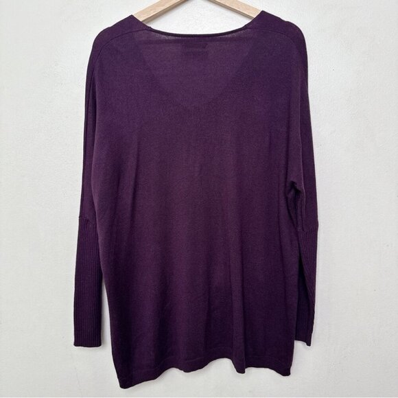 Aritzia Womens XXS/XS Babaton Vneck Baylor Wool Pocket Sweater In Purple - Picture 15 of 15